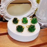  Nhẫn Hồ Ly Sơn Thủy Bọc Vàng 