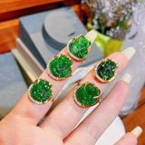  Nhẫn Hồ Ly Sơn Thủy Bọc Vàng 