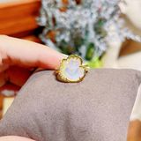  Nhẫn Hồ Ly Đá Moonstone Bọc Vàng 10k 