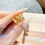  Nhẫn Kim Tiền Đính Đá Quý 