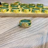  Nhẫn Lam Ngọc Bọc Vàng 10K 