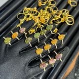  Nhẫn Tỳ Hưu Tourmaline Bọc Vàng 10K 