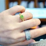  Nhẫn Vàng Đính Đá Peridot 