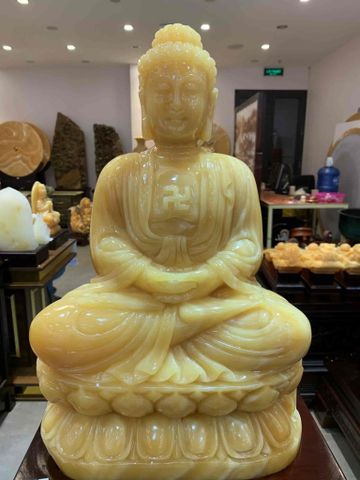 Tượng Phật dược sư ngọc hoàng long 45x30cm