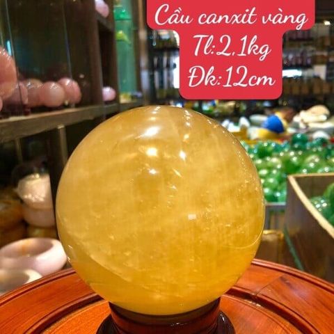 Quả Cầu Canxit vàng 2,1kg 