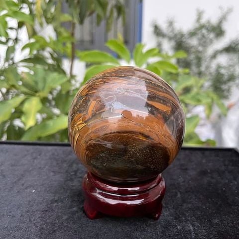 Quả Cầu Đá Mắt Hổ 9cm