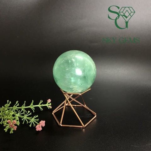  Quả Cầu Fluorite Xanh Ngọc 262g 