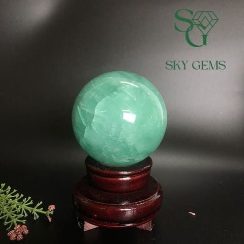  Quả Cầu Fluorite Xanh Ngọc 680g 