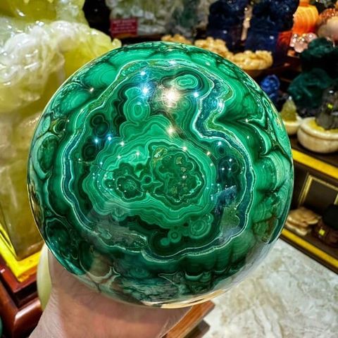 Quả Cầu Khổng Tước (Malachite)