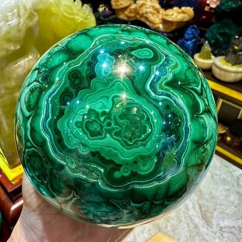 Quả Cầu Khổng Tước (Malachite)