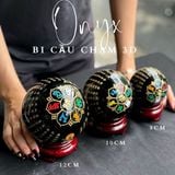  Quả Cầu Onyx Đen Chạm Kinh 