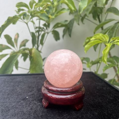 Quả Cầu Thạch Anh Hồng 6cm - Mang Lại May Mắn, Tình Yêu