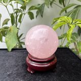  Quả Cầu Thạch Anh Hồng 7.2cm 