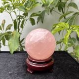  Quả Cầu Thạch Anh Hồng 7.5cm 