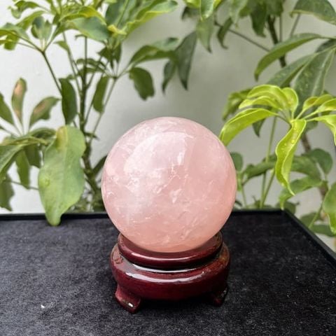 Quả Cầu Thạch Anh Hồng 7.5cm