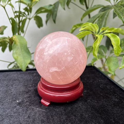 Quả Cầu Thạch Anh Hồng 8.2cm