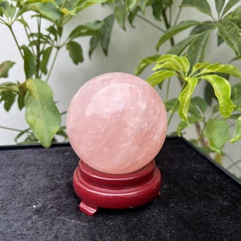 Quả Cầu Thạch Anh Hồng 8.2cm