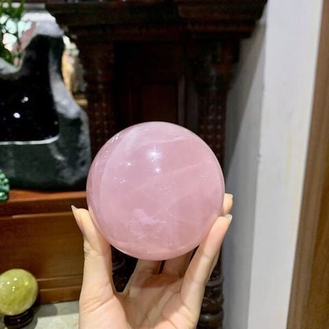 Quả Cầu Thạch Anh Hồng 871g