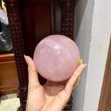  Quả Cầu Thạch Anh Hồng Sao 871g 