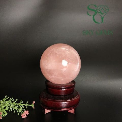 Quả Cầu Thạch Anh Hồng 550g