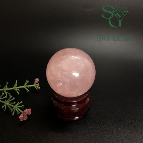 Quả Cầu Thạch Anh Hồng 146g