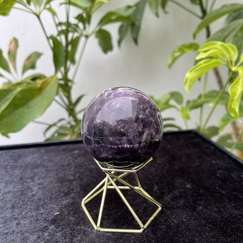 Quả Cầu Thạch Anh Tím Hoa Chanh 5.5cm