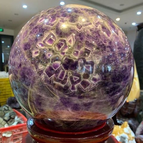 Quả Cầu Thạch Anh Tím Hoa Chanh 23.2kg