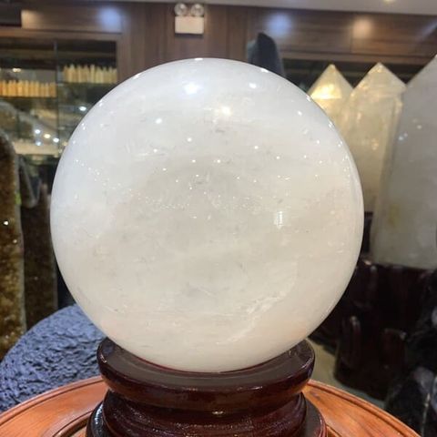 Quả Cầu Thạch Anh Trắng Dừa 9kg