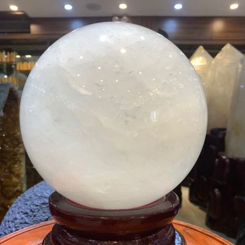Quả Cầu Thạch Anh Trắng Dừa 9kg