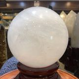  Quả Cầu Thạch Anh Trắng Dừa 9kg 