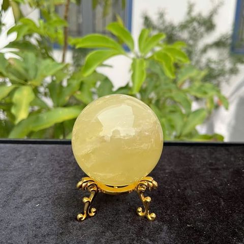 Quả Cầu Thạch Anh Vàng 6cm