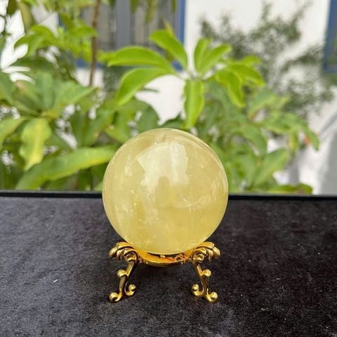 Quả Cầu Thạch Anh Vàng 6cm