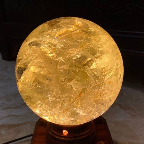 Quả Cầu Thạch Anh Vàng 3.99kg