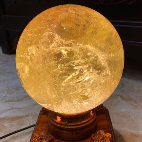 Quả Cầu Thạch Anh Vàng 3.99kg
