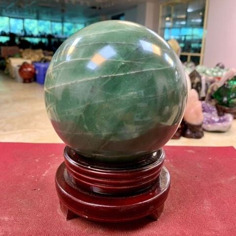 Quả Cầu Thạch Anh Xanh 4,7kg 14cm
