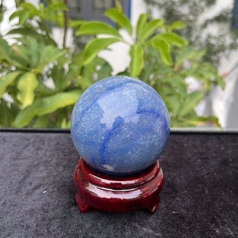 Quả Cầu Thạch Anh Xanh Dương 7,1cm