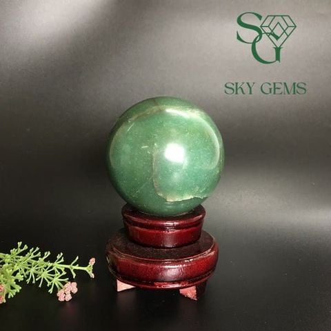 Quả Cầu Thạch Anh Xanh 645g