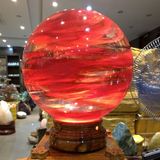  Quả Cầu Thủy Tinh Đỏ Núi Lửa Obsidian 13.6kg 