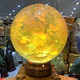  Quả Cầu Thủy Tinh Vàng Obsidian 15kg 