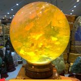  Quả Cầu Thủy Tinh Vàng Obsidian 15kg 