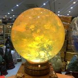  Quả Cầu Thủy Tinh Vàng Obsidian 15kg 