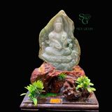  Tác Phẩm Quan Âm Ngọc Phỉ Thúy 15cmx10.5cm 