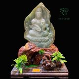  Tác Phẩm Quan Âm Ngọc Phỉ Thúy 15cmx10.5cm 