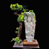  Tác Phẩm Quan Âm Ngọc Phỉ Thúy 22cmx8cm 