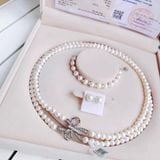  Set Vòng Ngọc Trai Khóa Nơ 5-6mm 