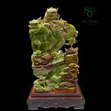  Tác Phẩm Chốn Bồng Lai Ngọc Onyx Xanh 65x35cm 