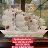  Tác Phẩm Thuận Buồm Xuôi Gió Ngọc Onyx Trắng 28cm 
