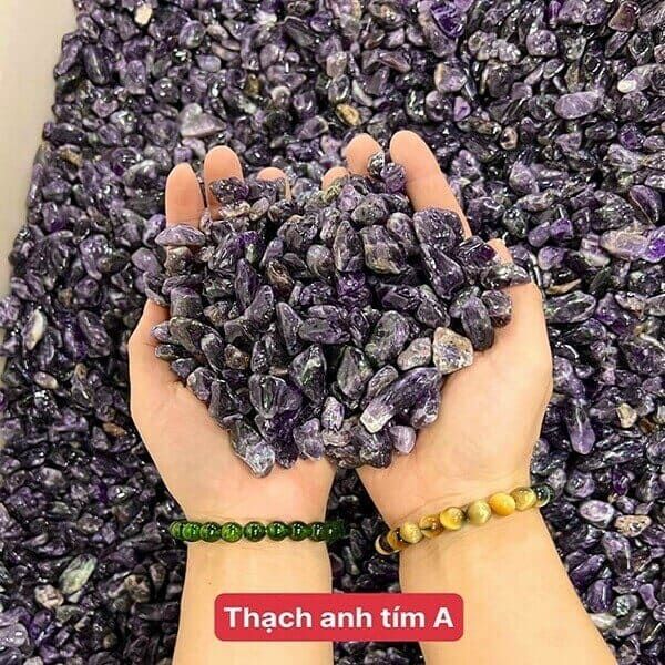  Đá Thạch Anh Tím vụn bóng VIP 