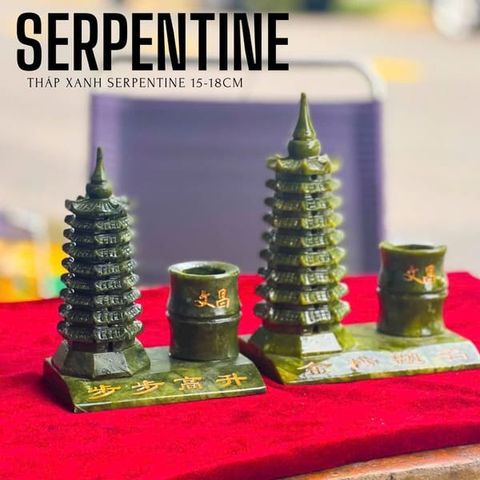 Tháp Văn Xương Ống Bút ngọc Serpentine