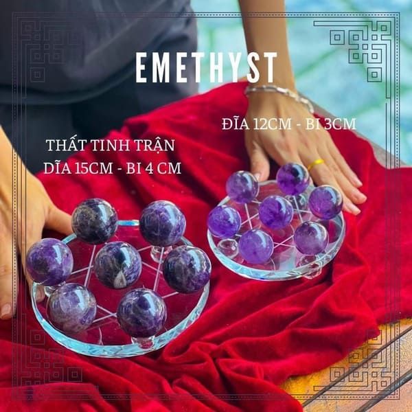  Thất Tinh Trận Thạch Anh Tím 